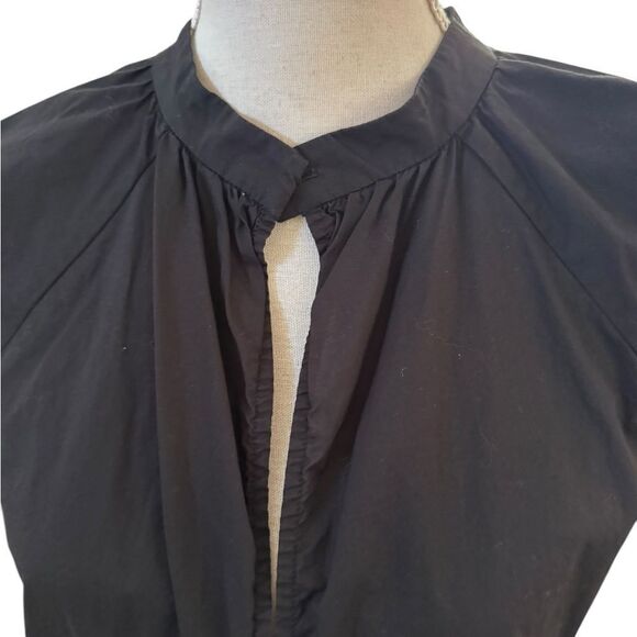 EVERLANE The Shirred Mini Yoke Dress in Black Large - Picture 3 of 7